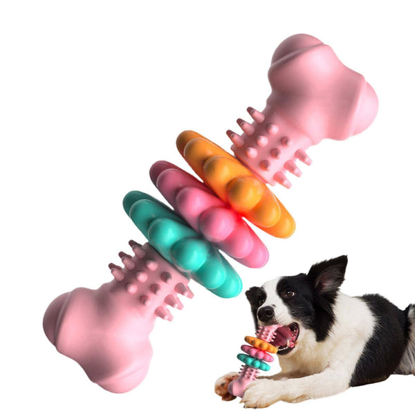 Dog Chew Toy Dog Bone Type  Dogs Teeth Cleaning Toys Indestructible TPR Bone Chewing Bite Resistant Teething Toys  Pet Products - Gusto Illusions