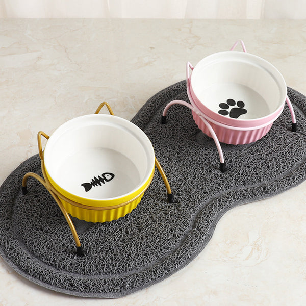 Protect cervical spine cat food bowl cat food bowl pet bowl - Gusto Illusions
