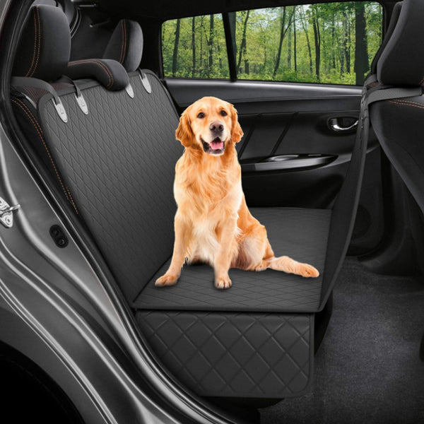 Dog Car Seat Cover View Mesh Pet Carrier Hammock Safety Protector Car Rear Back Seat Mat With Zipper And Pocket For Travel - Gusto Illusions