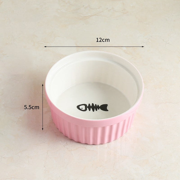 Protect cervical spine cat food bowl cat food bowl pet bowl - Gusto Illusions