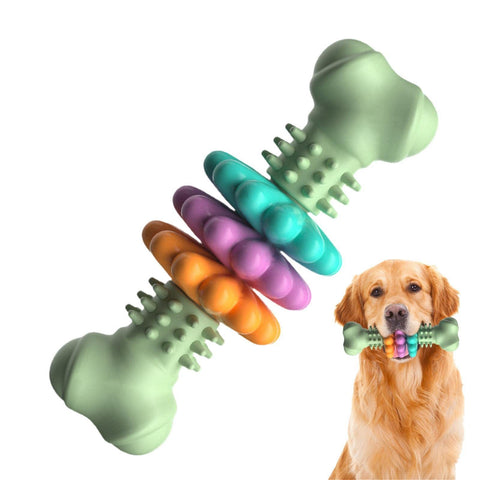 Dog Chew Toy Dog Bone Type  Dogs Teeth Cleaning Toys Indestructible TPR Bone Chewing Bite Resistant Teething Toys  Pet Products - Gusto Illusions