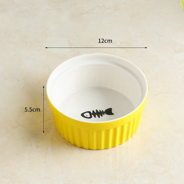 Protect cervical spine cat food bowl cat food bowl pet bowl - Gusto Illusions