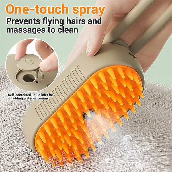 Cat Steam Brush Steamy Dog Brush 3 In 1 Electric Spray Cat Hair Brushes For Massage Pet Grooming Comb Hair Removal Combs Pet Products - Gusto Illusions