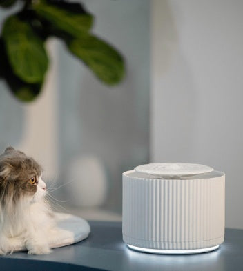 Cat drinking fountain