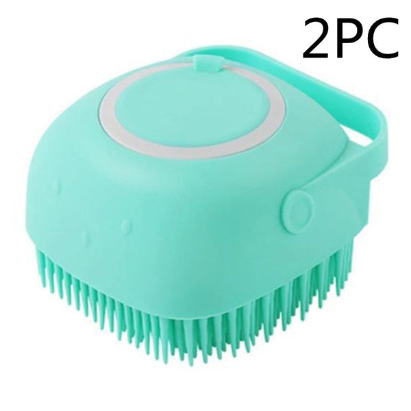 Silicone Dog Bath Massage Gloves Brush Pet Cat Bathroom Cleaning Tool Comb Brush For Dog Can Pour Shampoo Dog Grooming Supplies - Gusto Illusions