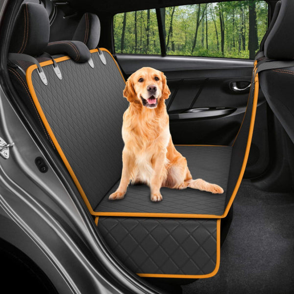 Dog Car Seat Cover View Mesh Pet Carrier Hammock Safety Protector Car Rear Back Seat Mat With Zipper And Pocket For Travel - Gusto Illusions