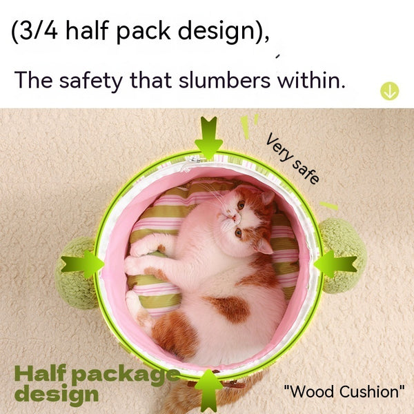 Pet Cauliflower Tree Hole Three-dimensional Closed Cat Nest - Gusto Illusions