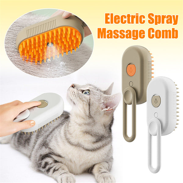 Cat Steam Brush Steamy Dog Brush 3 In 1 Electric Spray Cat Hair Brushes For Massage Pet Grooming Comb Hair Removal Combs Pet Products - Gusto Illusions