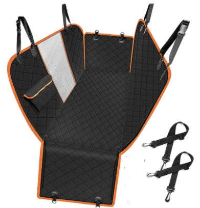 Dog Car Seat Cover View Mesh Pet Carrier Hammock Safety Protector Car Rear Back Seat Mat With Zipper And Pocket For Travel - Gusto Illusions