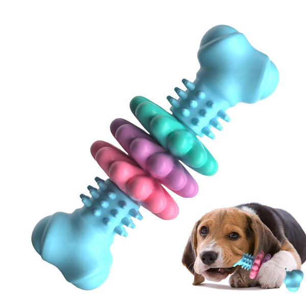 Dog Chew Toy Dog Bone Type  Dogs Teeth Cleaning Toys Indestructible TPR Bone Chewing Bite Resistant Teething Toys  Pet Products - Gusto Illusions