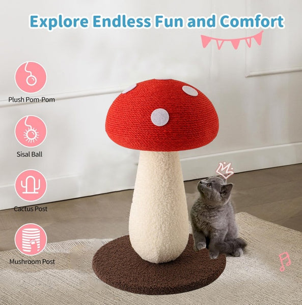 L‑Shaped Cat Scratcher Lounge with Bonus Toy