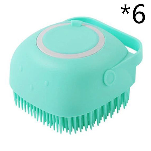 Silicone Dog Bath Massage Gloves Brush Pet Cat Bathroom Cleaning Tool Comb Brush For Dog Can Pour Shampoo Dog Grooming Supplies - Gusto Illusions