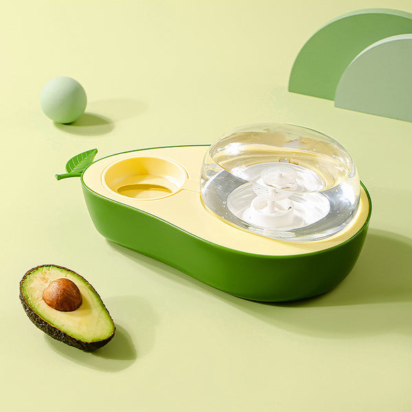 Avocado Pet Dog Cat Automatic Feeder Bowl For Dogs Drinking Water 690ml Bottle Kitten Bowls Slow Food Feeding Container Supplies - Gusto Illusions