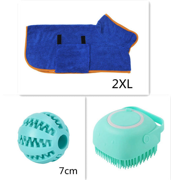 Silicone Dog Bath Massage Gloves Brush Pet Cat Bathroom Cleaning Tool Comb Brush For Dog Can Pour Shampoo Dog Grooming Supplies - Gusto Illusions