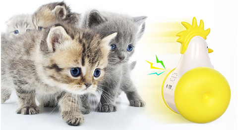 Funny Cat Toy New Product Electric Sounding Tumbler Hair Laser Chicken Funny Cat Toy - Gusto Illusions